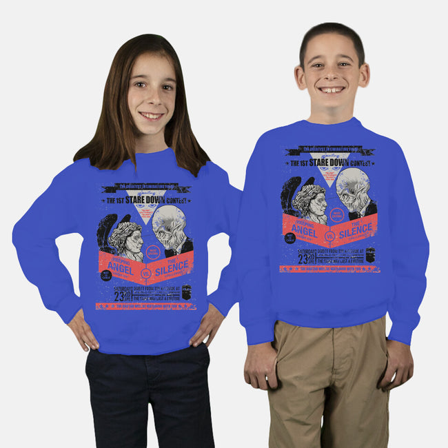 Stare Down Contest-youth crew neck sweatshirt-zerobriant