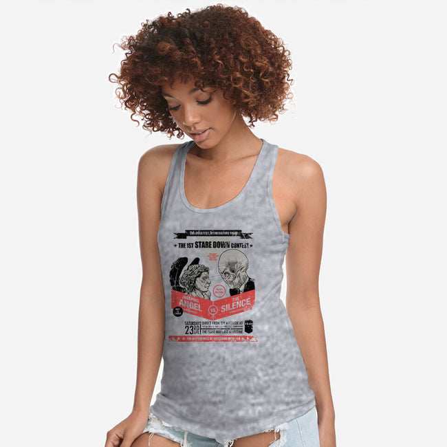 Stare Down Contest-womens racerback tank-zerobriant