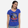 Stare Down Contest-womens v-neck tee-zerobriant