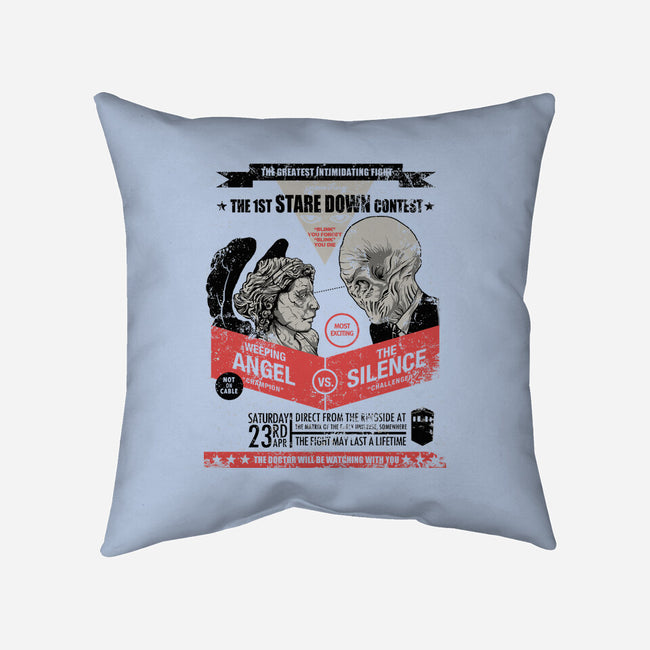 Stare Down Contest-none removable cover w insert throw pillow-zerobriant