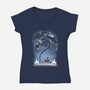 Starry Dragon Sky-womens v-neck tee-ChocolateRaisinFury