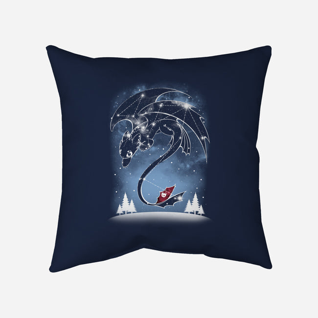 Starry Dragon Sky-none removable cover w insert throw pillow-ChocolateRaisinFury