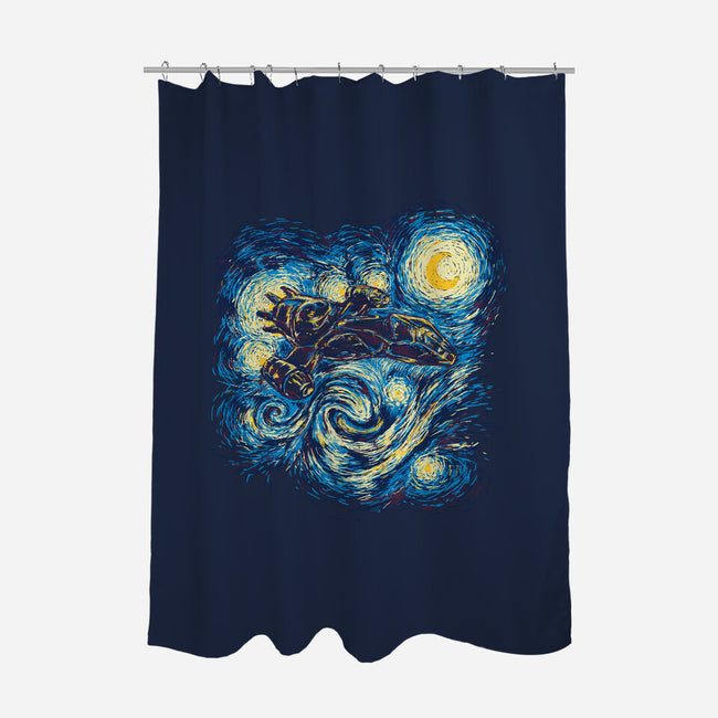 Starry Flight-none polyester shower curtain-girardin27