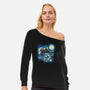Starry Flight-womens off shoulder sweatshirt-girardin27