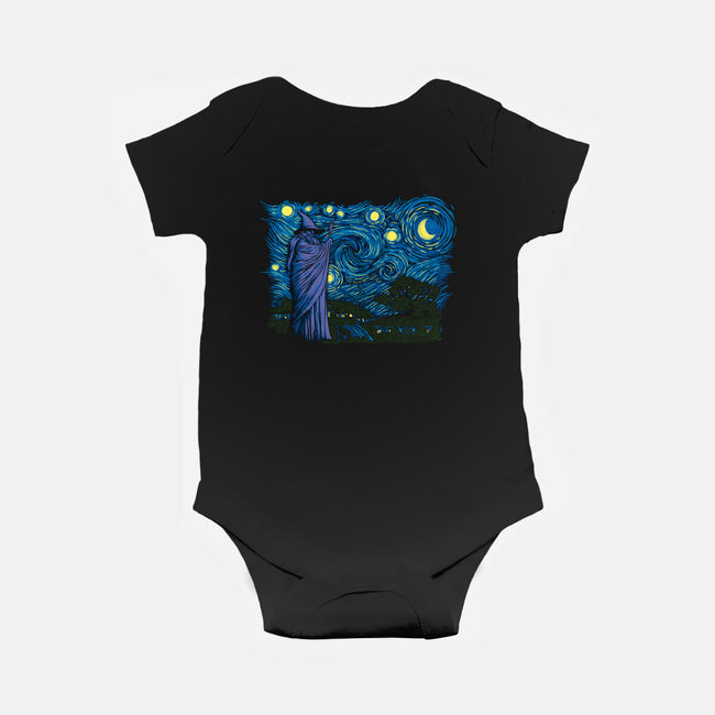 Starry Hobbiton-baby basic onesie-ddjvigo