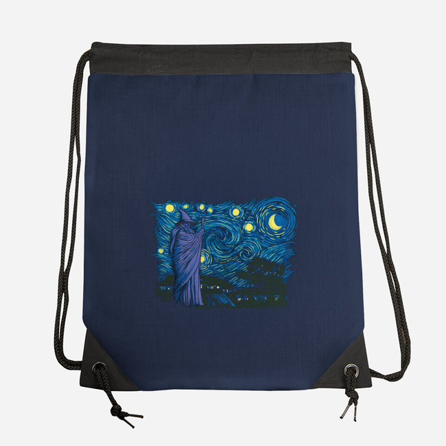 Starry Hobbiton-none drawstring bag-ddjvigo