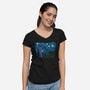Starry Hobbiton-womens v-neck tee-ddjvigo