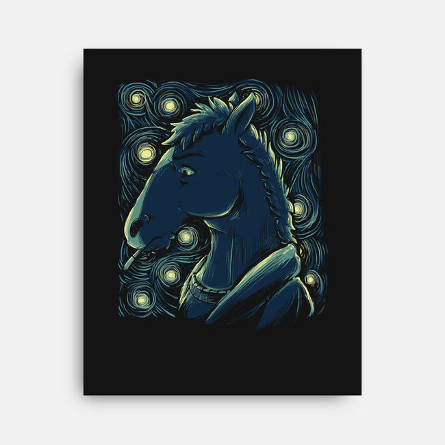 Starry Horse-none stretched canvas-xMorfina