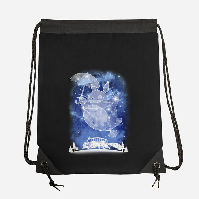 Starry Neighbour-none drawstring bag-ChocolateRaisinFury