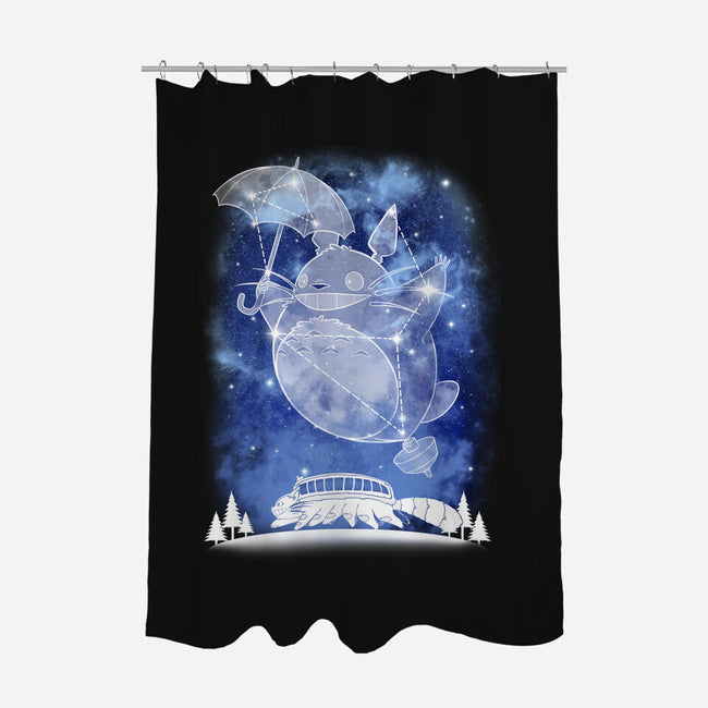Starry Neighbour-none polyester shower curtain-ChocolateRaisinFury