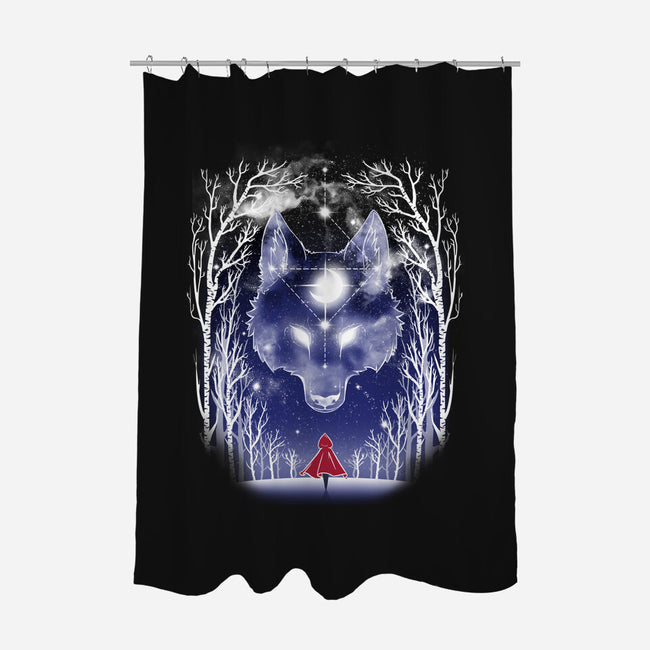 Starry Sky Wolf-none polyester shower curtain-ChocolateRaisinFury