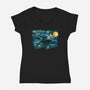 Starry Trek-womens v-neck tee-ddjvigo