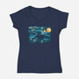 Starry Trek-womens v-neck tee-ddjvigo