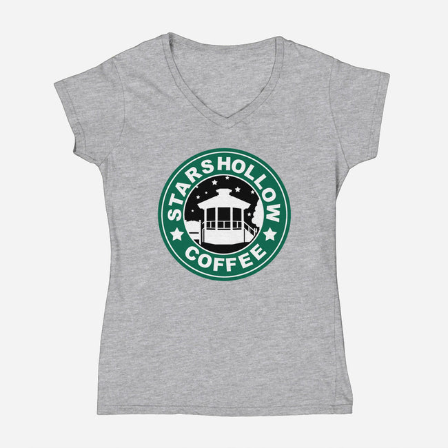 Stars Coffee-womens v-neck tee-nayawei