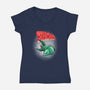 Starship-womens v-neck tee-trheewood