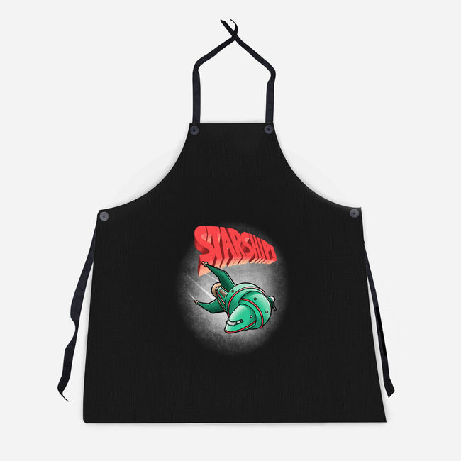 Starship-unisex kitchen apron-trheewood