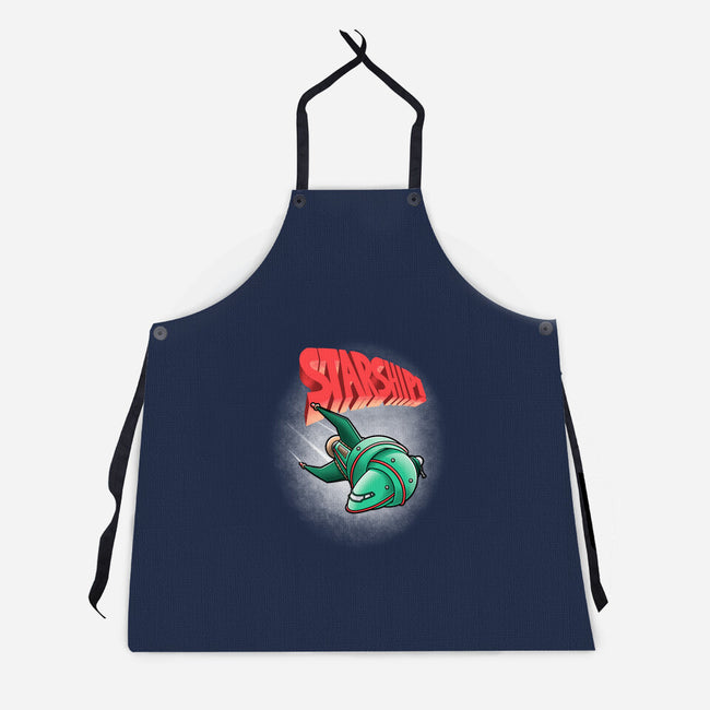 Starship-unisex kitchen apron-trheewood