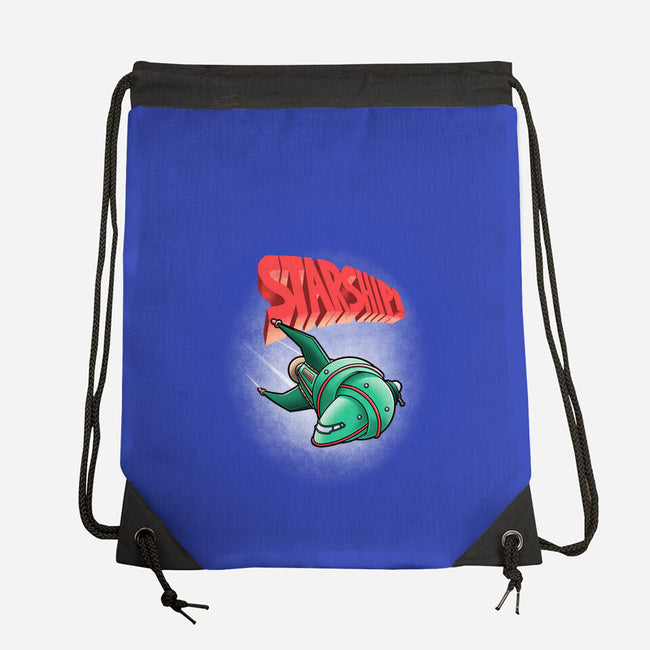 Starship-none drawstring bag-trheewood