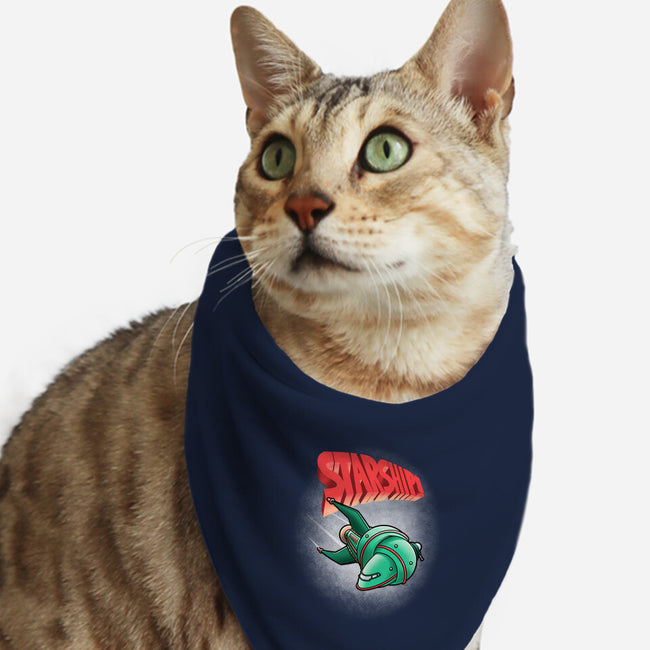 Starship-cat bandana pet collar-trheewood