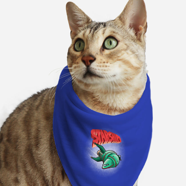 Starship-cat bandana pet collar-trheewood