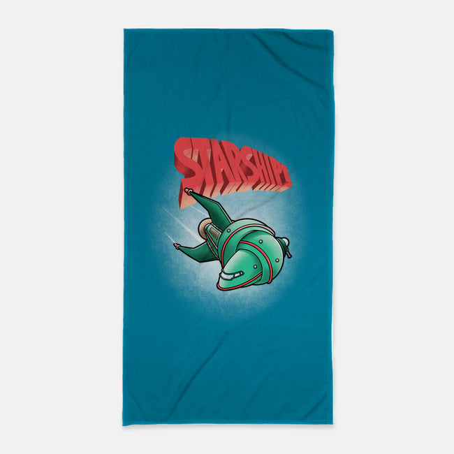 Starship-none beach towel-trheewood