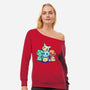 Starterkyus-womens off shoulder sweatshirt-digitoonie