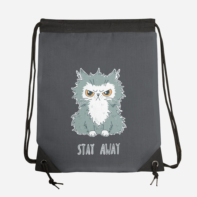 Stay Away-none drawstring bag-freeminds