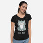 Stay Away-womens v-neck tee-freeminds