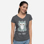 Stay Away-womens v-neck tee-freeminds