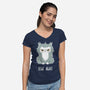 Stay Away-womens v-neck tee-freeminds