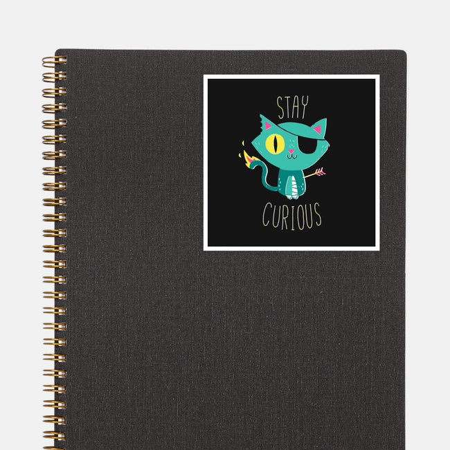Stay Curious-none glossy sticker-DinoMike