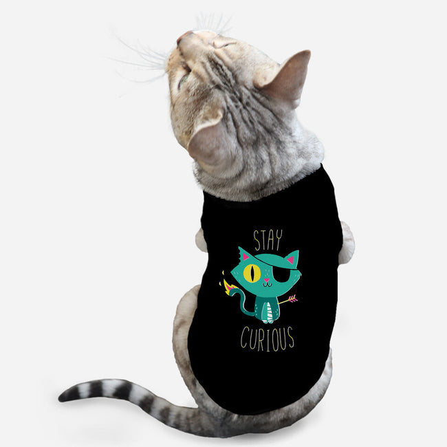 Stay Curious-cat basic pet tank-DinoMike