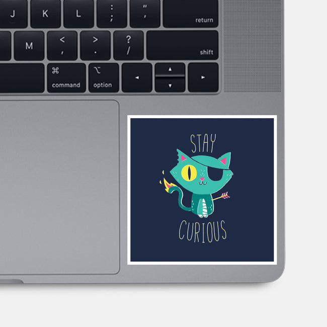 Stay Curious-none glossy sticker-DinoMike