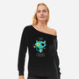 Stay Curious-womens off shoulder sweatshirt-DinoMike