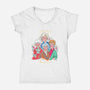 Stay Golden!-womens v-neck tee-asiadraws