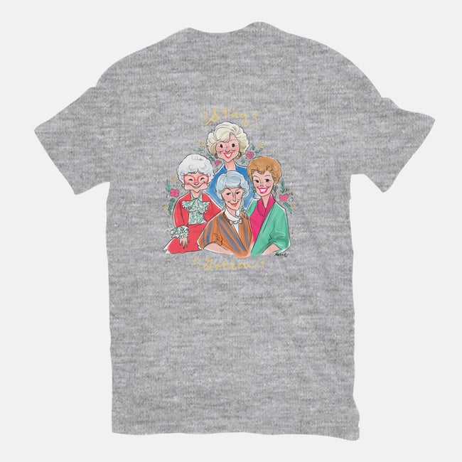 Stay Golden!-womens basic tee-asiadraws