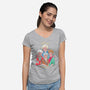 Stay Golden!-womens v-neck tee-asiadraws