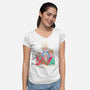 Stay Golden!-womens v-neck tee-asiadraws
