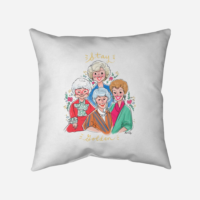 Stay Golden!-none removable cover w insert throw pillow-asiadraws