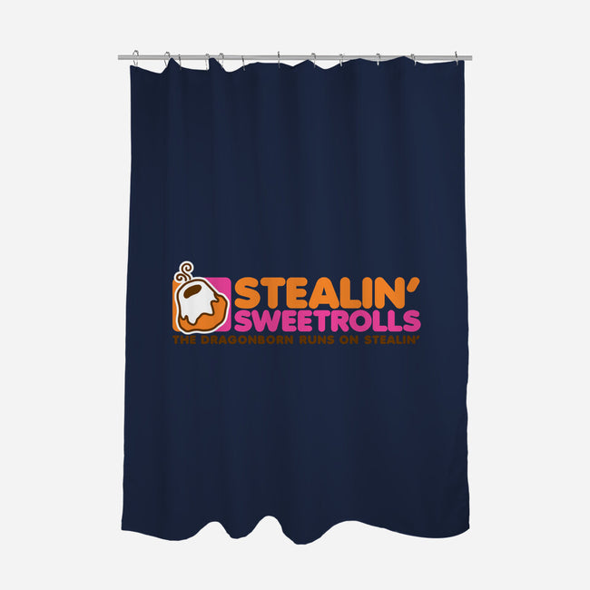 Stealin' Sweetrolls-none polyester shower curtain-merimeaux