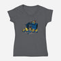 Stealing Time Again-womens v-neck tee-onebluebird