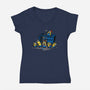 Stealing Time Again-womens v-neck tee-onebluebird