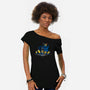 Stealing Time Again-womens off shoulder tee-onebluebird