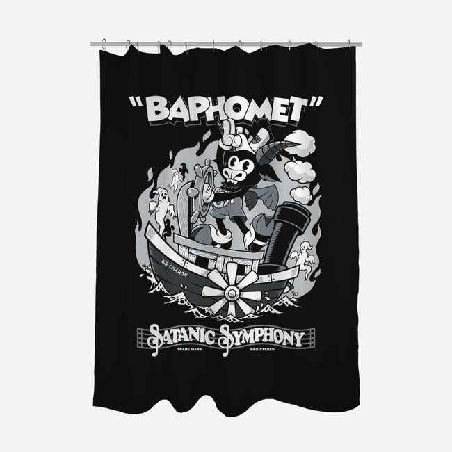 Steamboat Baphy-none polyester shower curtain-Nemons