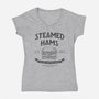 Steamed Hams-womens v-neck tee-jamesbattershill