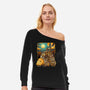 Steampunk Neighbor-womens off shoulder sweatshirt-batang 9tees