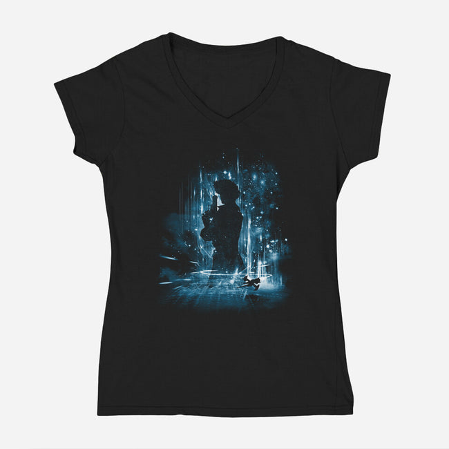 Stellar Bebop-womens v-neck tee-kharmazero