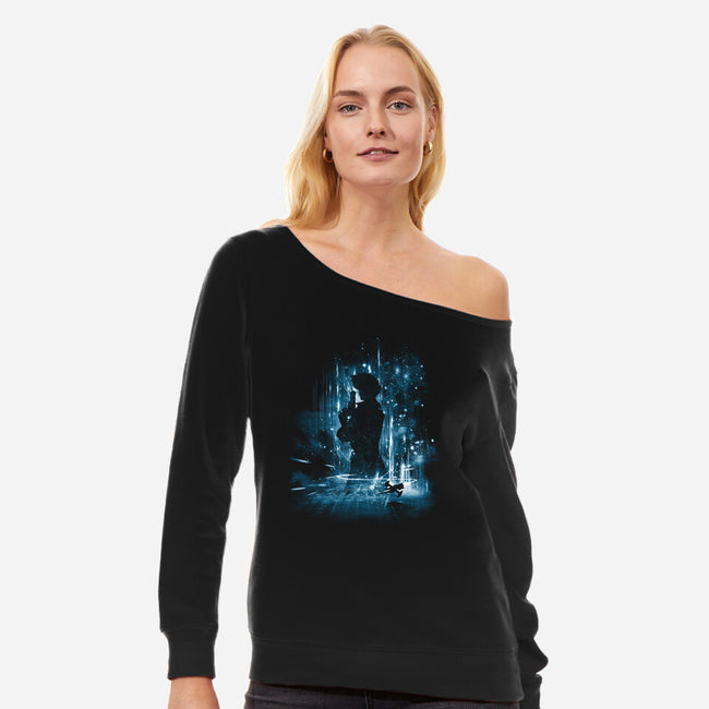Stellar Bebop-womens off shoulder sweatshirt-kharmazero