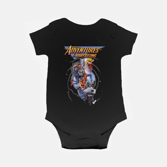 Steve's Adventure in Babysitting-baby basic onesie-jlaser