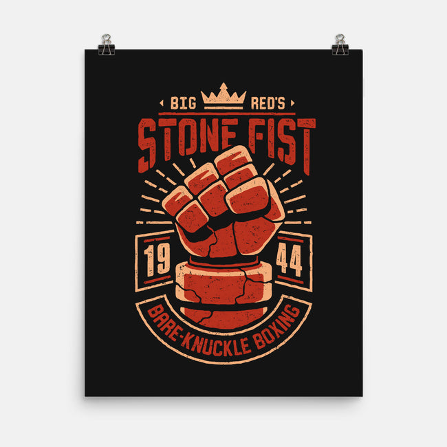 Stone Fist Boxing-none matte poster-adho1982